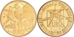 World Coins - France, Medal, 10 Euro, Football, 1998, Copper Gilt,