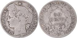 World Coins - Coin, France, Cérès, 50 Centimes, 1872, Bordeaux, , Silver, KM:834.2
