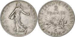 World Coins - France, 2 Francs, Semeuse, 1914, Castelsarrasin, Silver, , KM:845.2