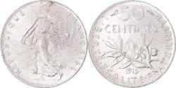 World Coins - Coin, France, Semeuse, 50 Centimes, 1915, Paris, , Silver, KM:854