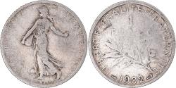 World Coins - Coin, France, Semeuse, Franc, 1902, Paris, , Silver, KM:844.1, Le