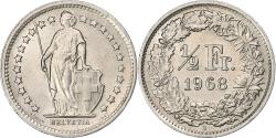 World Coins - Switzerland, 1/2 Franc, Helvetia, 1968, Bern, Copper-nickel, , KM:23a