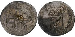 World Coins - France, Louis XIV, 15 Deniers, Lyon, countermarked lis, Billon,