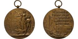 World Coins - France, Medal, Fédération Gymnastique et Sportive, Mortagne, 1910, Bronze
