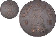 World Coins - Denmark, 5 Öre, 1974