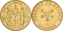 World Coins - France, Token, Thiepval - Somme - Buste de soldat, 2014, Copper-nickel