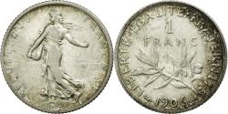 World Coins - Coin, France, Semeuse, Franc, 1906, , Silver, KM:844.1, Gadoury:467