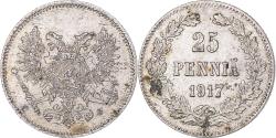 World Coins - Coin, Finland, Nicholas II, 25 Penniä, 1917, Helsinki, , Silver