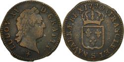 World Coins - Coin, France, Louis XV, Sol à la vieille tête, Sol, 1770, Reims,