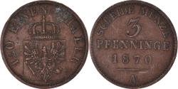 World Coins - Coin, German States, PRUSSIA, Wilhelm I, 3 Pfennig, 1870, Berlin,
