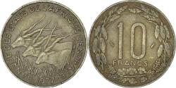 World Coins - Coin, Central African States, 10 Francs, 1977, , Aluminum-Bronze, KM:9