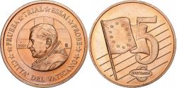 World Coins - Vatican, 5 Euro Cent, 5 C, Essai-Trial Benoit XVI, 2007, Copper,
