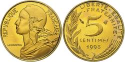 World Coins - Coin, France, Marianne, 5 Centimes, 1998, Paris, Proof / BE,