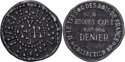World Coins - France, Token, Collection BP, Denier Hugues Capet, Métal,