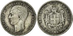 World Coins - Coin, Greece, George I, Drachma, 1874, Paris, , Silver, KM:38