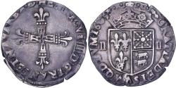 World Coins - France, Henri IV, 1/4 Ecu de Béarn, 1605, Morlaas, Silver,