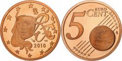 World Coins - France, 5 Euro Cent, 2010, Paris, Copper Plated Steel, , Gadoury:3., KM:1284