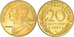 World Coins - Coin, France, Marianne, 20 Centimes, 1997, Paris, Proof,