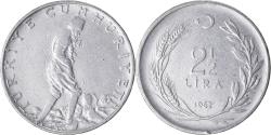 World Coins - Coin, Turkey, 2-1/2 Lira, 1962