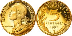 World Coins - Coin, France, Marianne, 5 Centimes, 1995, Paris, Proof,