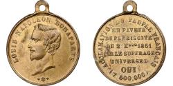 World Coins - France, Token, Rétablissement de l'Empire par le Suffrage Universel, 1852