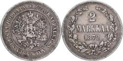 World Coins - Coin, Finland, Alexander II, 2 Markkaa, 1872, Helsinki, , Silver