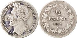World Coins - Coin, Belgium, Leopold I, 1/4 Franc, 1834, , Silver, KM:8