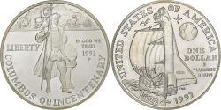 Us Coins - United States, Dollar, Colombus quincentenary, 1992, Philadelphia, Silver