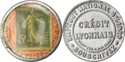 World Coins - Coin, France, Credit Lyonnais, 5 Centimes, 1920, Timbre-Monnaie,
