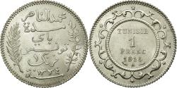 World Coins - Coin, Tunisia, Muhammad al-Nasir Bey, Franc, 1915, Paris, , Silver