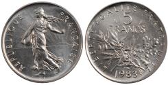 World Coins - Coin, France, Semeuse, 5 Francs, 1983, Paris, , Nickel Clad