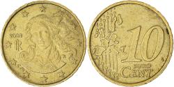 World Coins - Italy, 10 Euro Cent, 2002, Nordic gold,