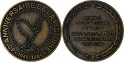 World Coins - France, Medal, 40ème Anniversaire de la Victoire, WAR, 1985, , Métal