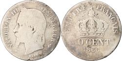 World Coins - France, Napoleon III, 50 Centimes, 1866, Strasbourg, , Silver, KM:814.2