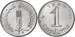 World Coins - France, 1 Centime, Épi, 1969, Paris, Neuf "Queue Longue", Stainless Steel