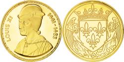 World Coins - France, Medal, Les Rois de France, Louis XI, History, , Vermeil