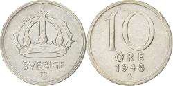 World Coins - Sweden, Gustaf V, 10 Öre, 1948, Silver, , KM:813