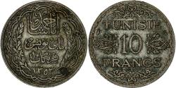 World Coins - Tunisia, Ahmad Pasha Bey, 10 Francs, 1934, Paris, Silver, , KM:262