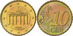 World Coins - Germany, 10 Euro Cent, 2002, Berlin, Nordic gold,