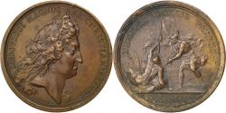 World Coins - France, Medal, Louis XIV, Politics, Society, War, Mauger, , Copper