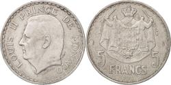 World Coins - Coin, Monaco, Louis II, 5 Francs, 1945, , Aluminum, KM:122