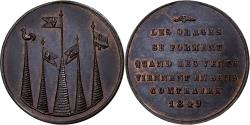 World Coins - France, Medal, Les Orages se forment quand les Vents viennent en sens Contraire