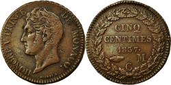 World Coins - Coin, Monaco, Honore V, 5 Centimes, Cinq, 1837, Monaco, , Cast Brass