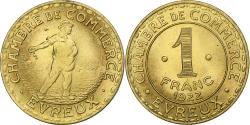 World Coins - France, Chambre de commerce d'Evreux, Franc, 1922, , Cupro-Aluminium