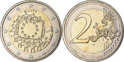 World Coins - Malta, 2 Euro, 30 ans du drapeau de l'UE, 2015, Utrecht, Bi-Metallic,