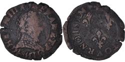 World Coins - Coin, France, Henri III, Double Tournois, 158[?], Lyon, , Copper