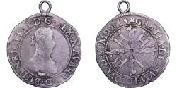 World Coins - Lordship of Béarn, Henri II, Franc aux quatre H, 1581, Pau, Silver,