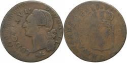 World Coins - France, Louis XVI, Sol, Sol ou sou, 1791, Lyon, Double-strike, Copper
