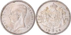 World Coins - Coin, Belgium, 20 Francs, 20 Frank, 1934, Brussels, , Silver, KM:104.1