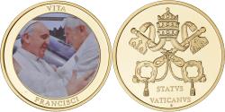 World Coins - Vatican, Medal, Le Pape François, Religions & beliefs, , Copper Gilt
